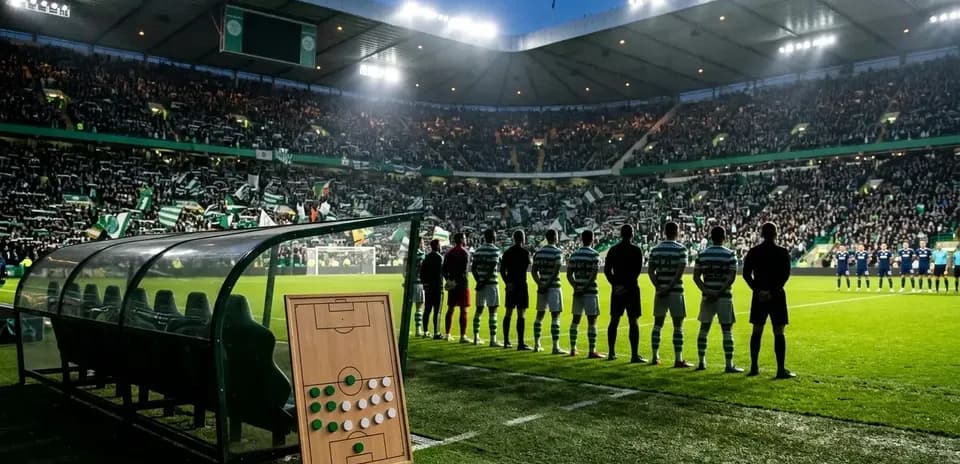 Celtic oyunçuları matç başlamazdan əvvəl sırada