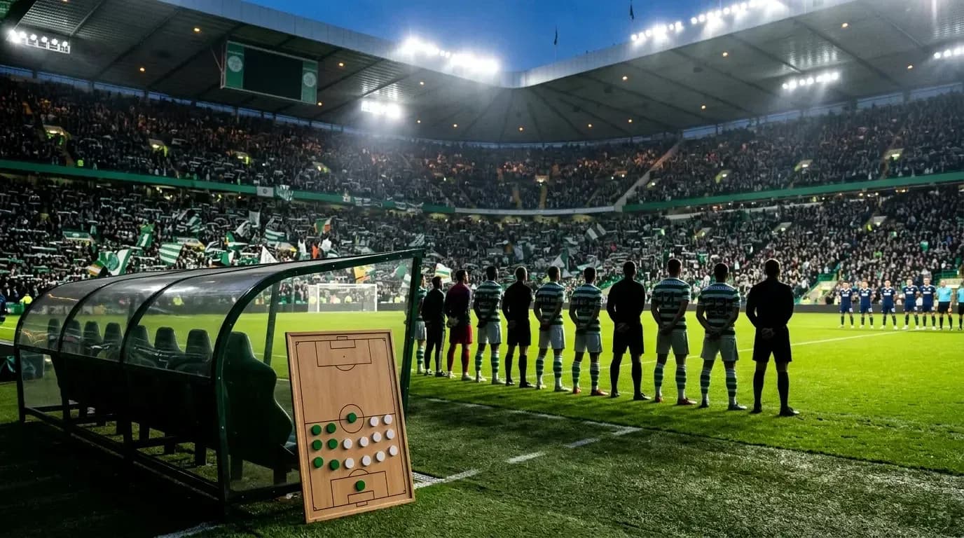 Celtic oyunçuları matç başlamazdan əvvəl sırada