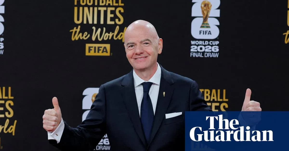 FIFA official posing at World Cup draw event