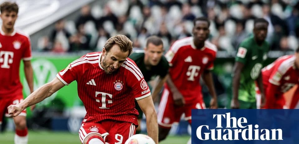 Harry Kane taking a penalty for Bayern Munich