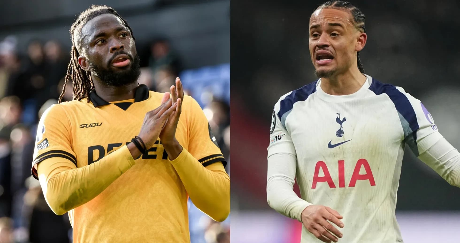 Wolverhampton və Tottenham oyunçuları