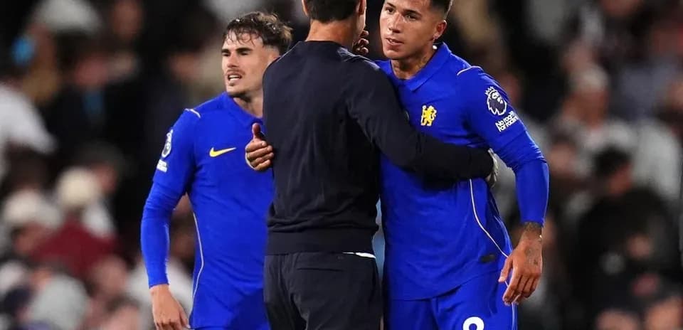 Chelsea players interacting after the match