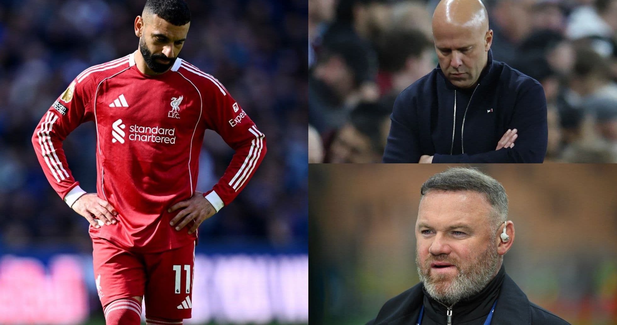 Liverpool player and two coaches during match moments
