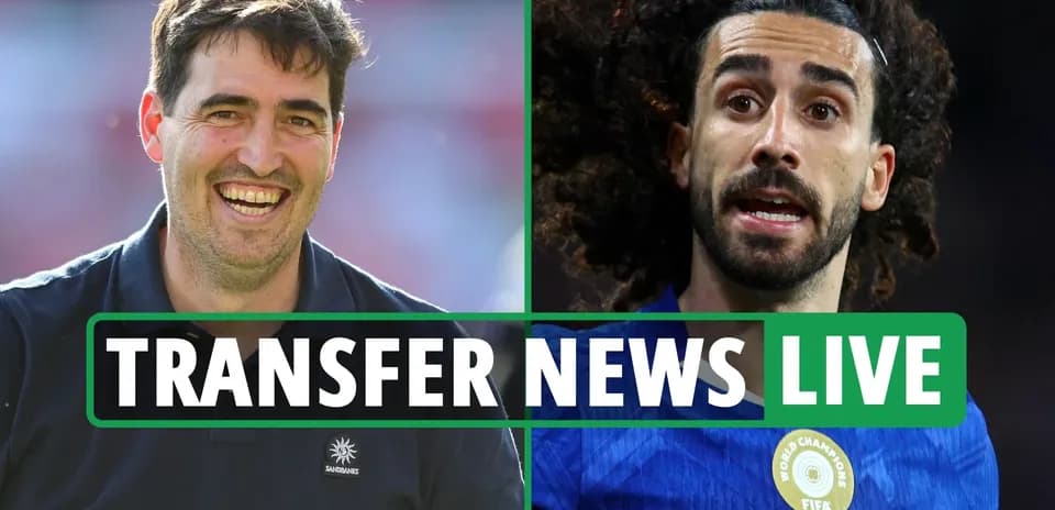 Football manager and player during transfer news segment