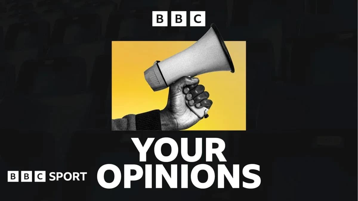 Megaphone held up with text 'YOUR OPINIONS'