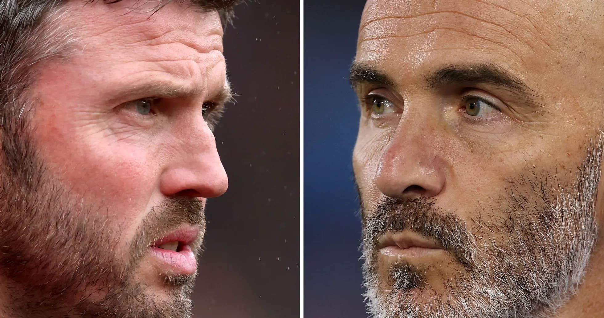 Two coaches facing each other during match