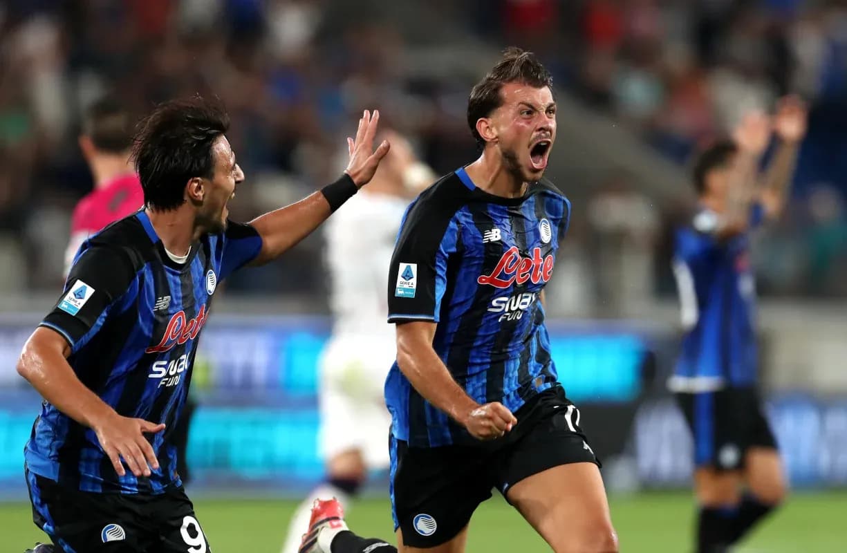Atalanta oyunçularının qələbə sevinci