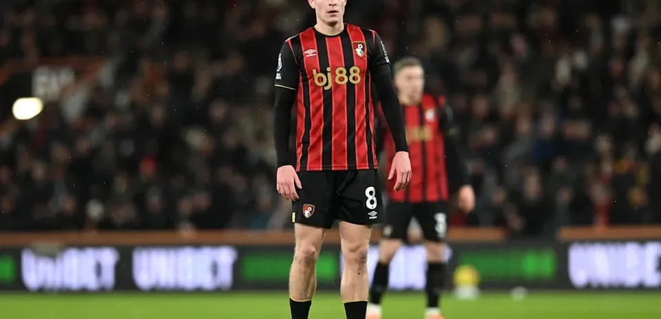 Bournemouth player on the field during match