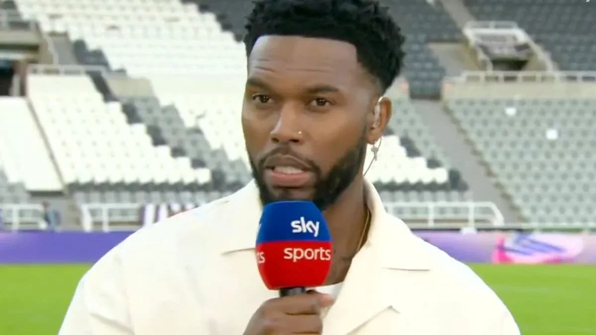 Analyst speaking during pre-match broadcast segment