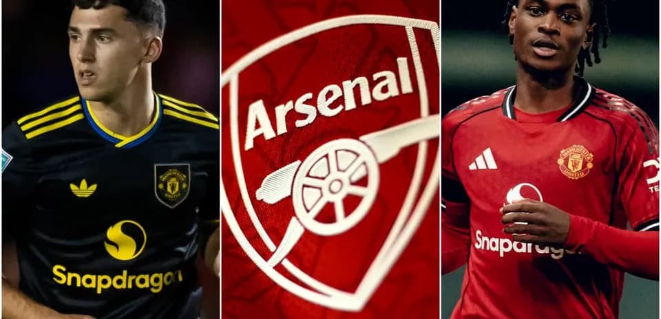 Futbolçular və Arsenal loqosu arasında komanda simvolları