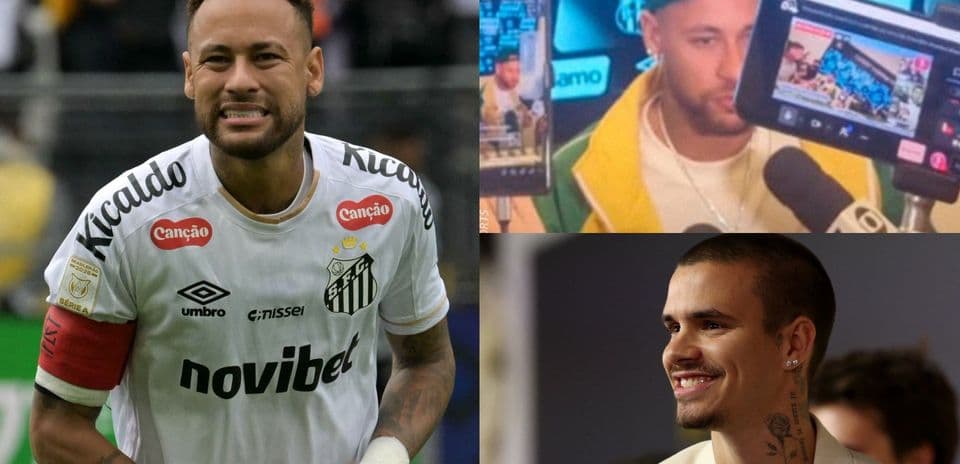 Neymar during match, press conference, and smiling event