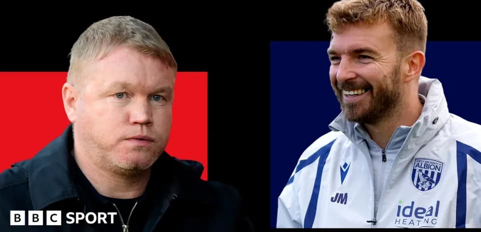 Two football coaches in contrasting settings