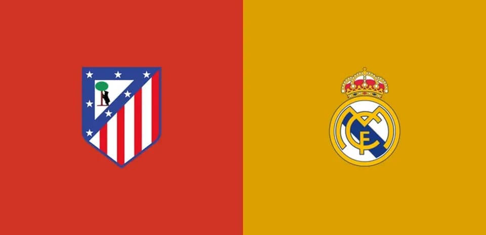 Atletiko Madrid and Real Madrid club logos