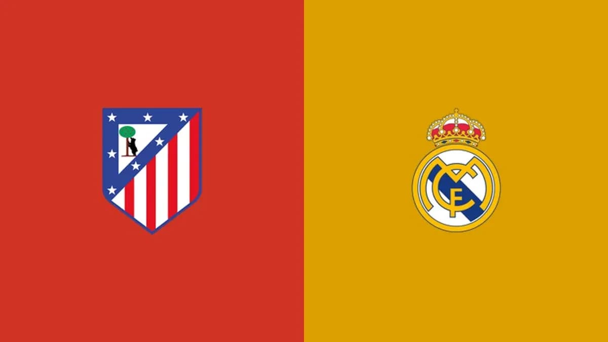 Atletiko Madrid and Real Madrid club logos