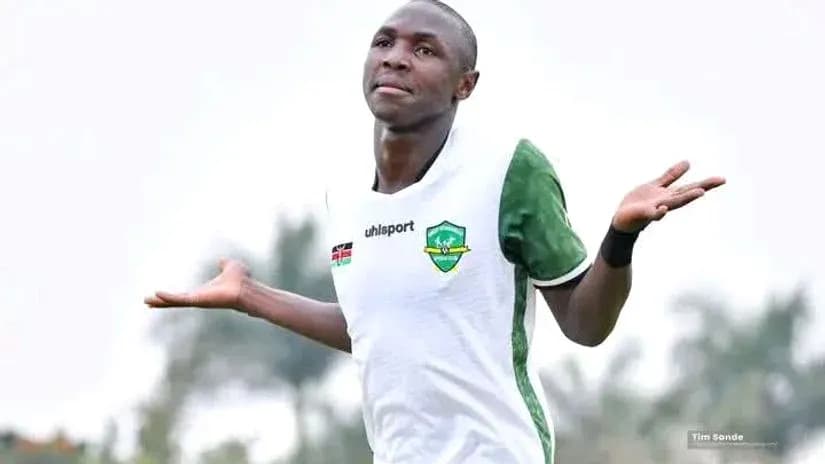 Football player celebrating a goal on the pitch