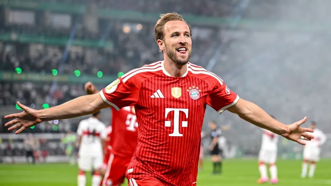 Bayern Munich player celebrating a goal in match