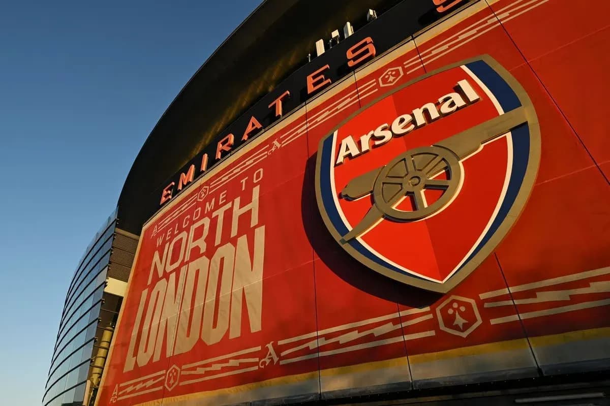 Emirates Stadium with Arsenal logo and signage