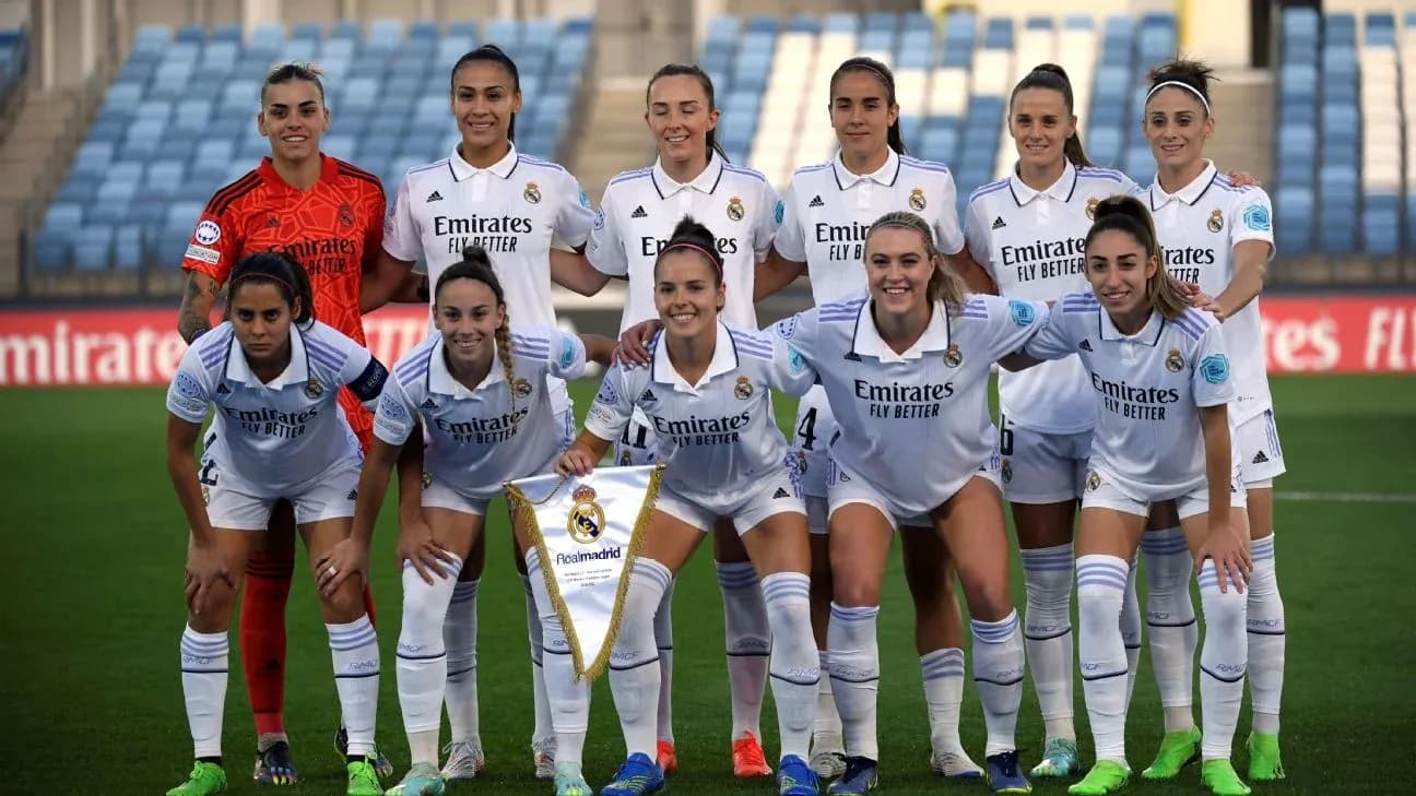 Real Madrid women's team during a match.