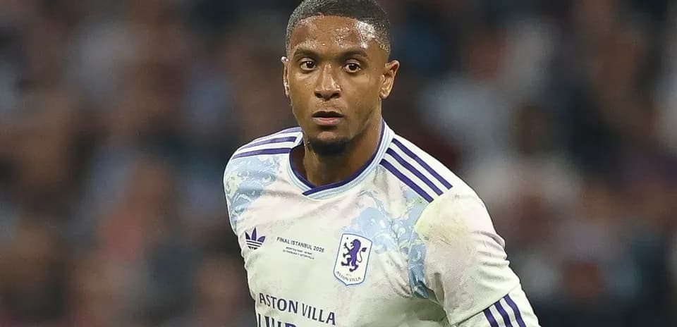 Aston Villa player in action during match