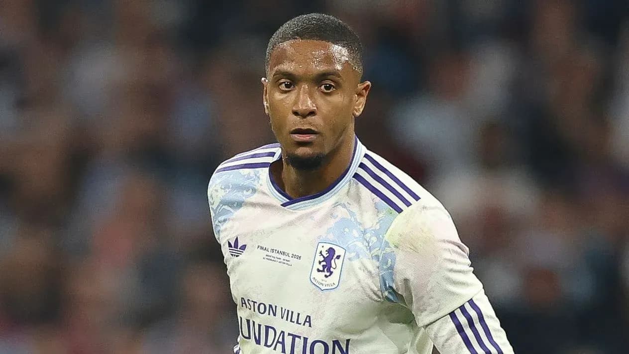 Aston Villa player in action during match