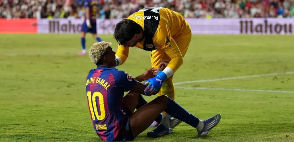 Barcelona oyunçusu Amine Yamalın zədələnməsi