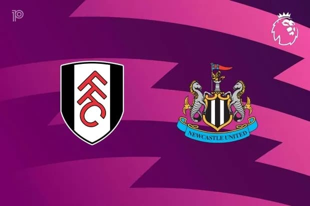 Fulham and Newcastle United club logos on background