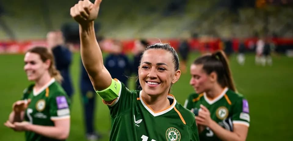 Player celebrating with thumbs up after match