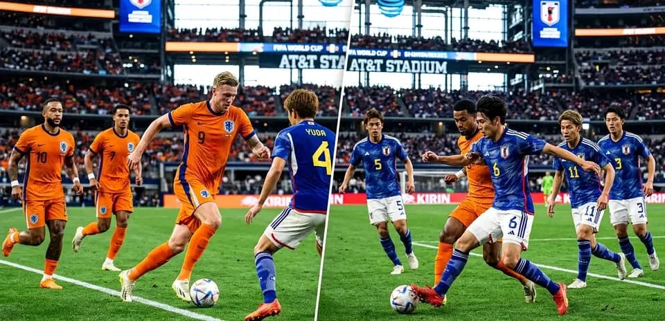 Hollandiya və Yaponiyanın futbol oyunu