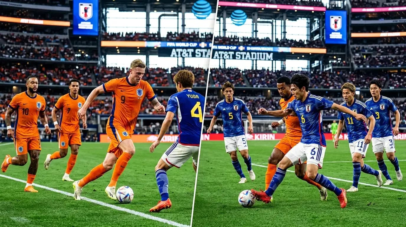 Hollandiya və Yaponiyanın futbol oyunu