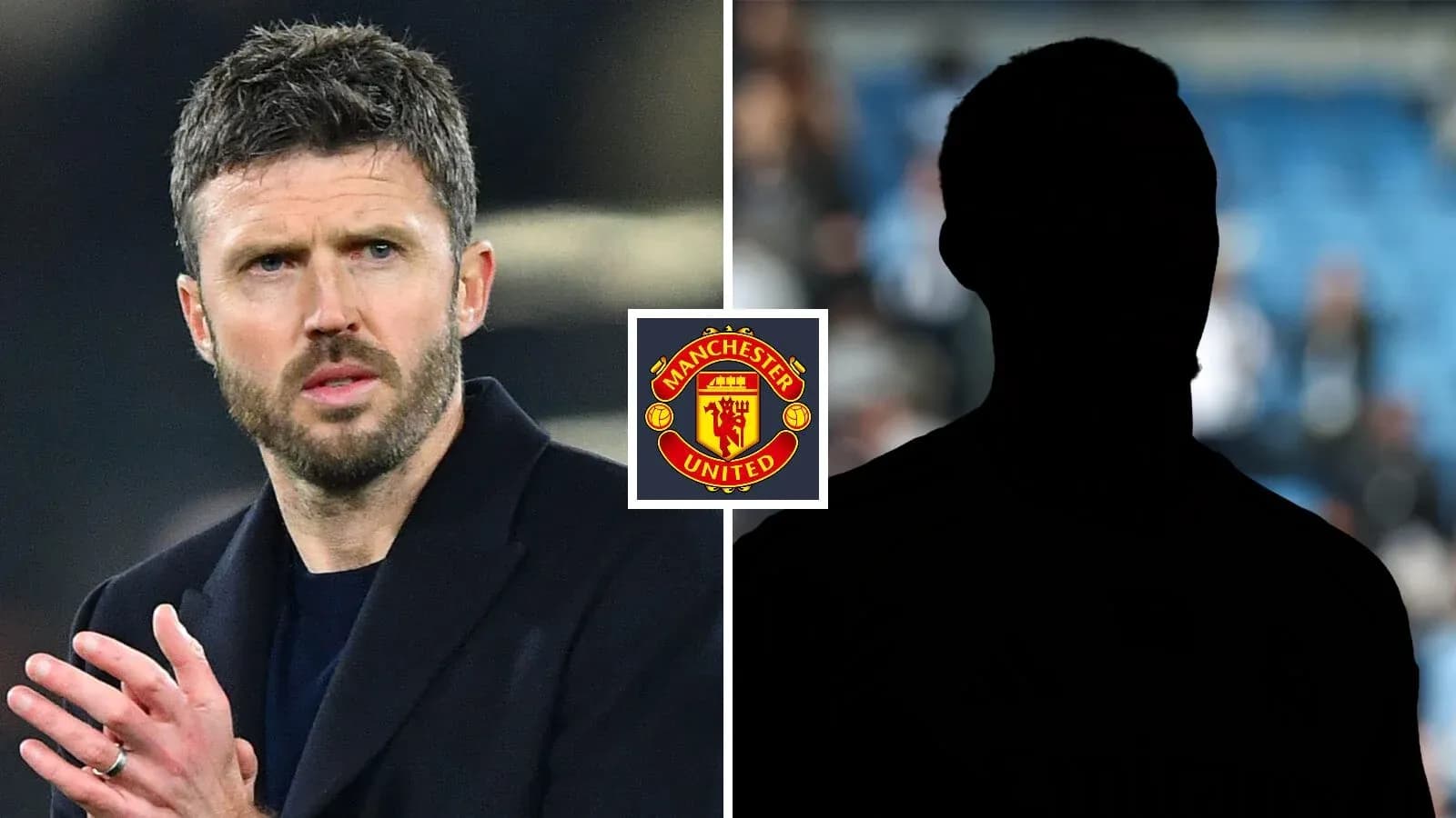 Michael Carrick applauding with Manchester United logo