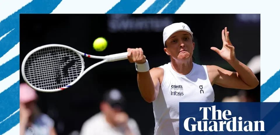 Tennis player hitting a ball during a match