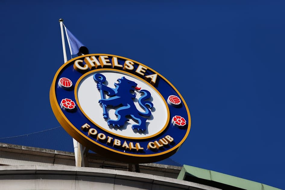 Chelsea Football Club logo against clear blue sky