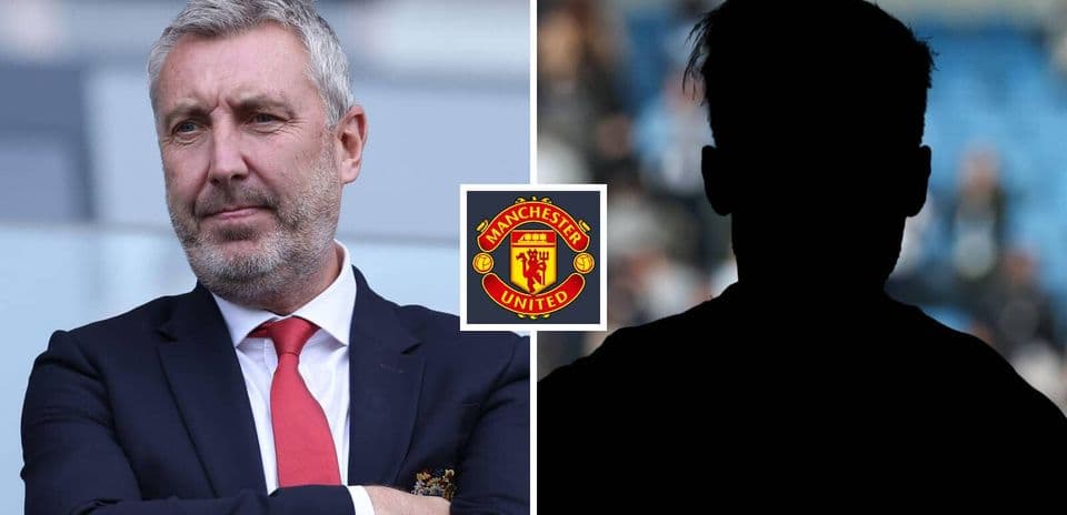 Men with Manchester United logo and silhouette