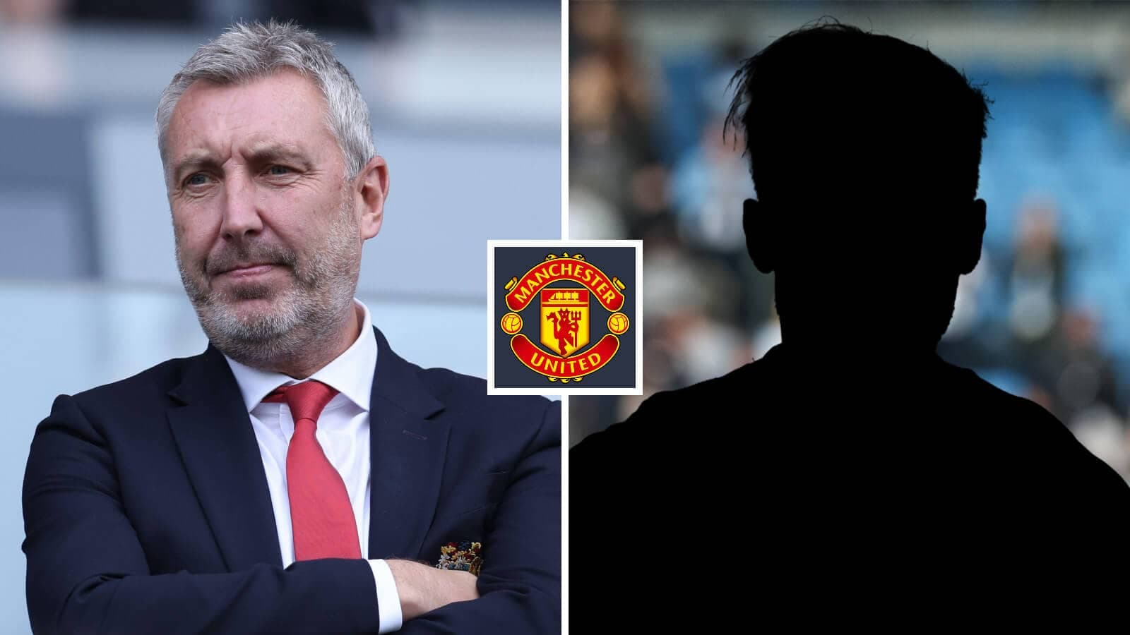 Men with Manchester United logo and silhouette