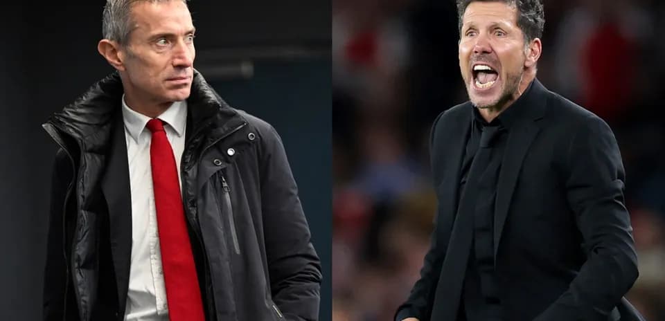 Two football coaches on opposite sides of the field