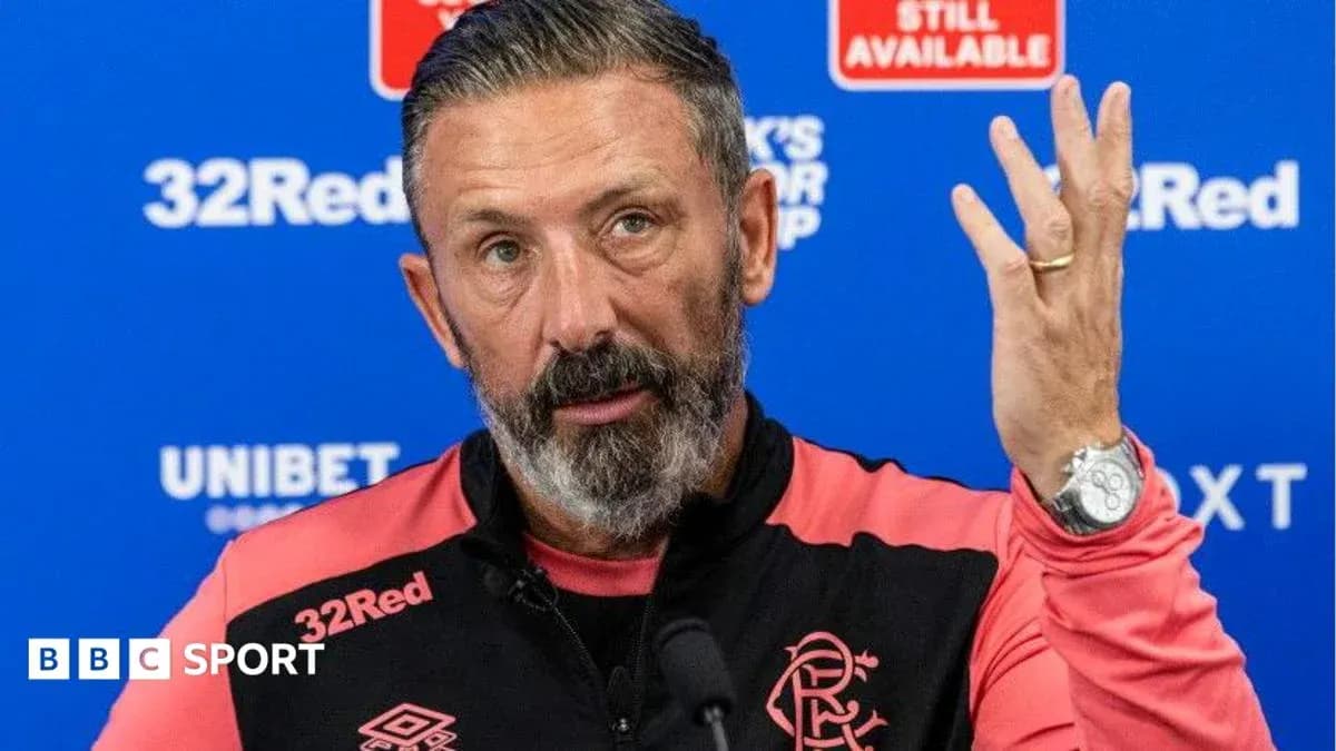 Manager speaking at press conference with gestures