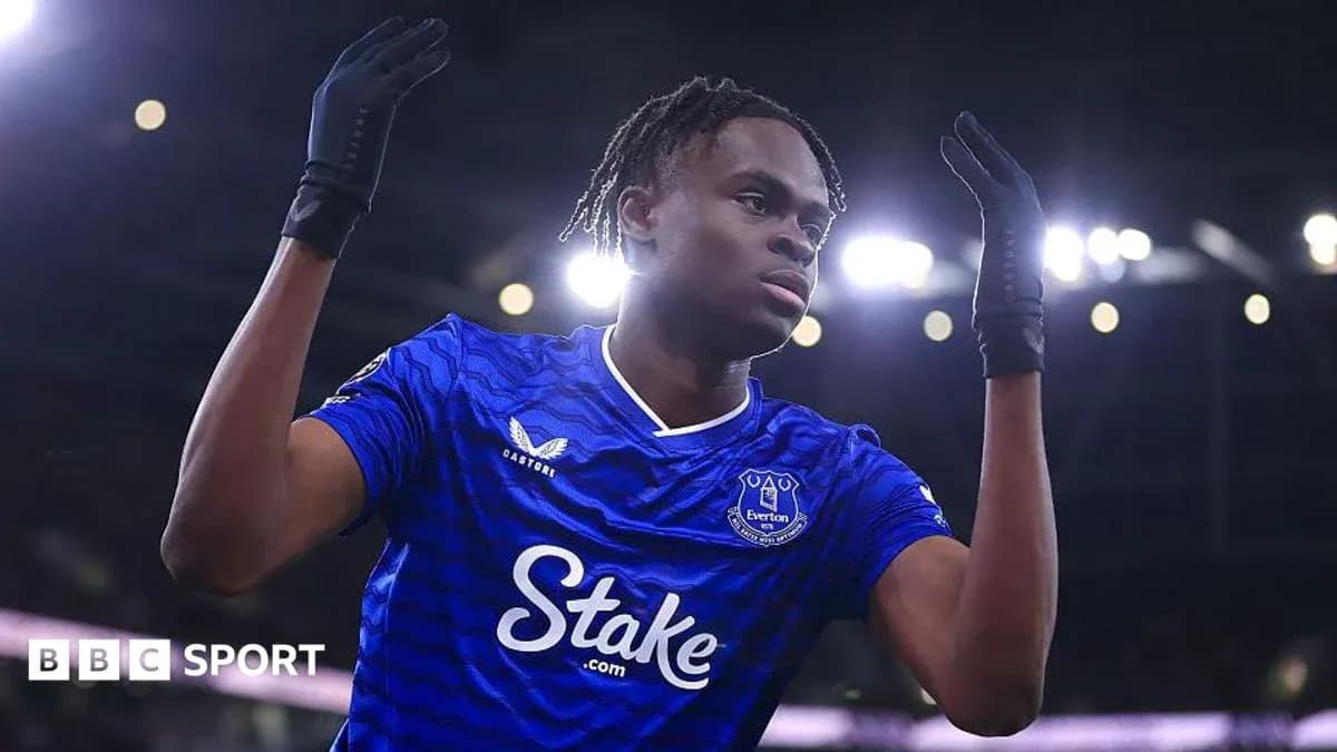 Everton player celebrating during a match
