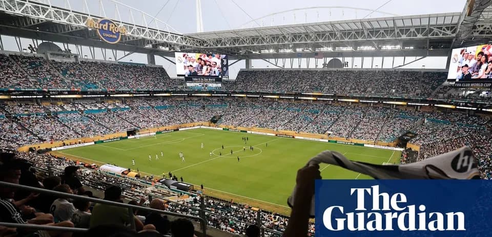 Crowd watching a match at Hard Rock Stadium