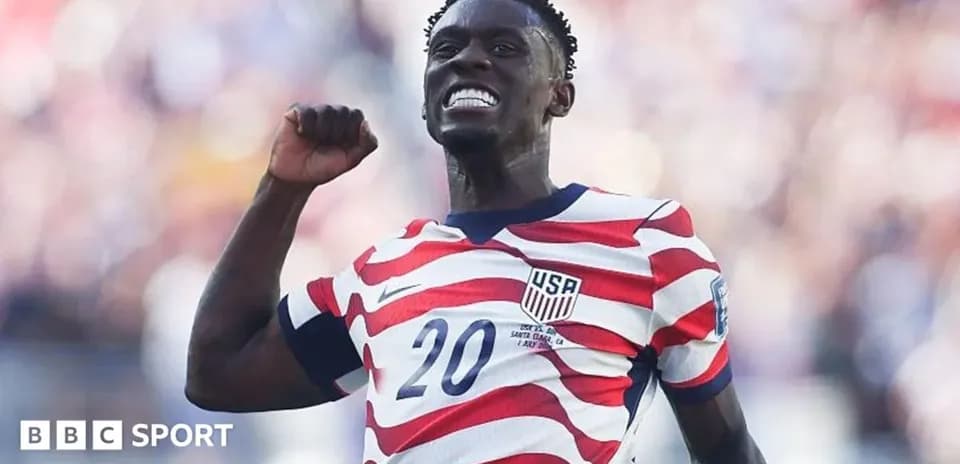 USA player celebrating a goal during match