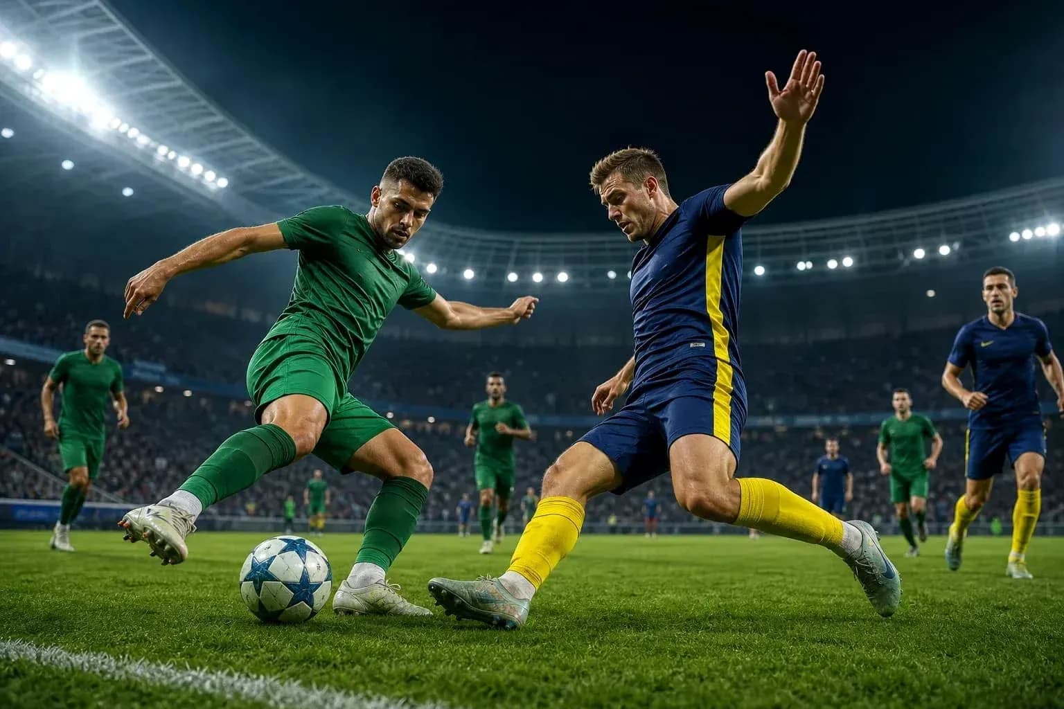Hapoel Beer Sheva və Vikingur Reykjavik oyunçuları