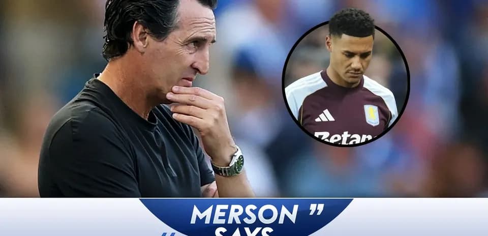 Unai Emery contemplating during a press segment
