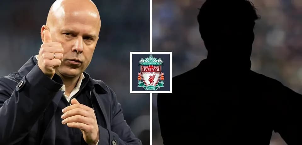 Coach gesturing with thumbs up and Liverpool logo