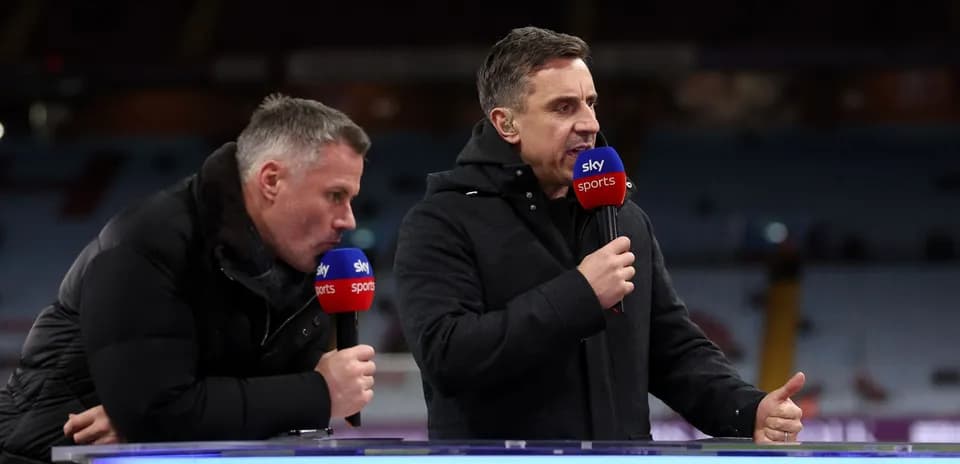 Analysts discussing football on Sky Sports set