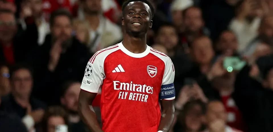 Arsenal player celebrating during a match