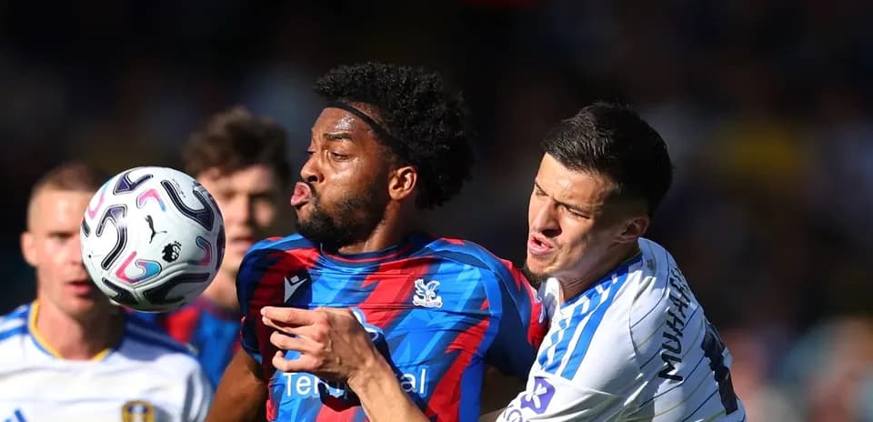 Crystal Palace player competing for the ball