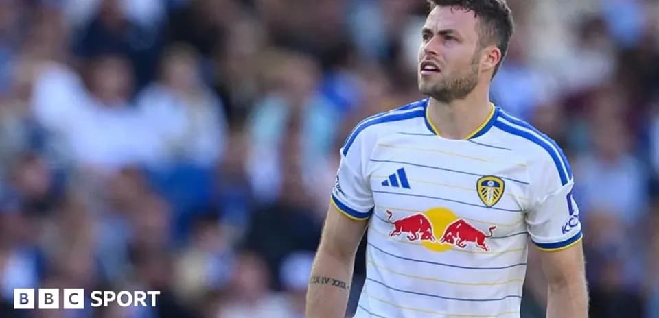 Leeds United player during a match on field