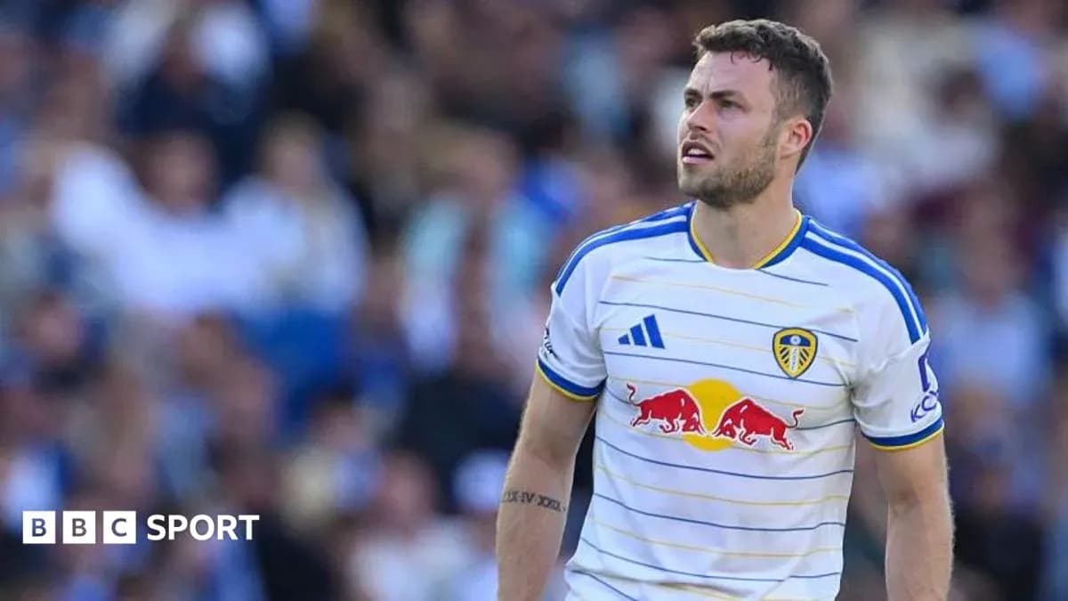 Leeds United player during a match on field
