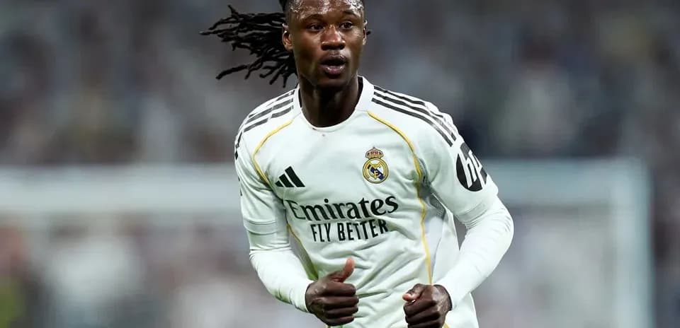 Real Madrid player running during a match