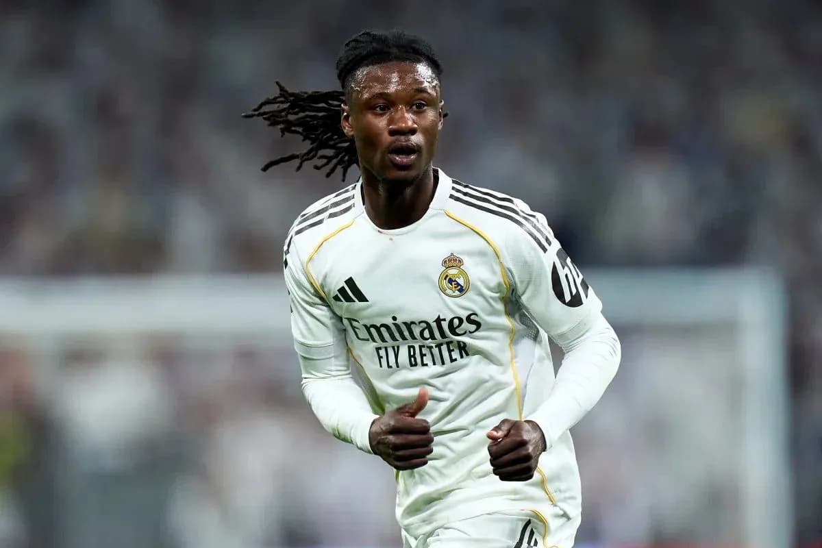 Real Madrid player running during a match