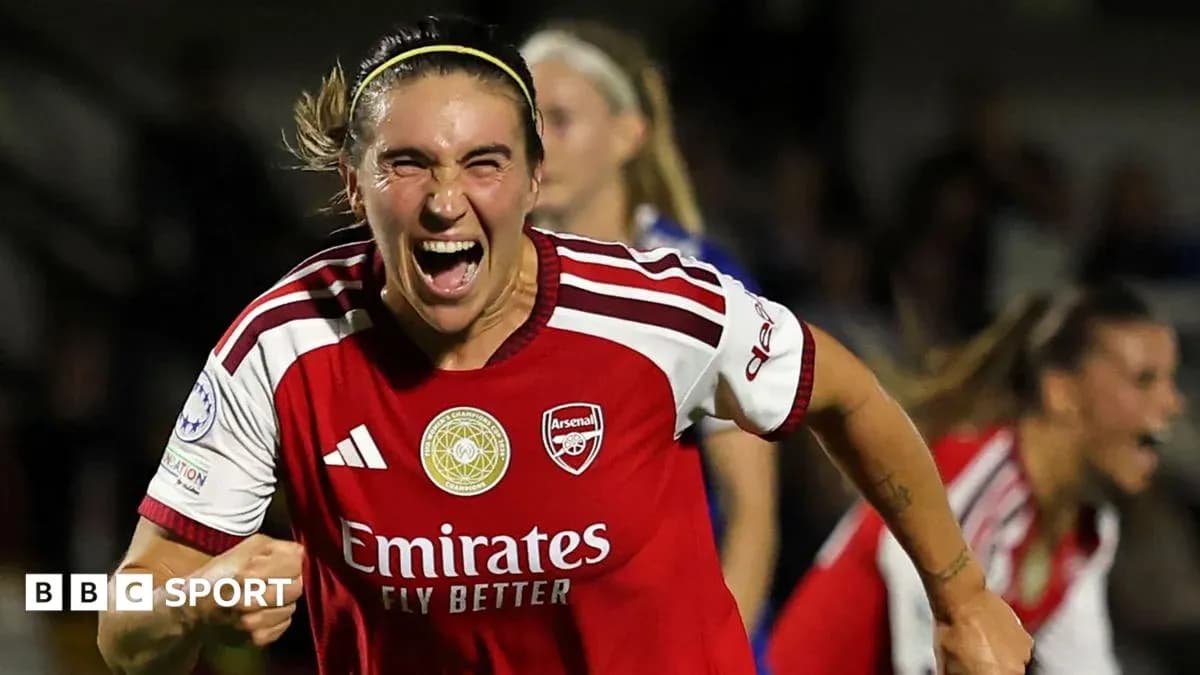 Arsenal player celebrating after scoring a goal